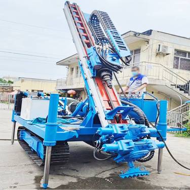 履带双重管高压旋喷钻机 基坑支护抗浮锚杆钻机 75柱塞旋喷注浆泵
