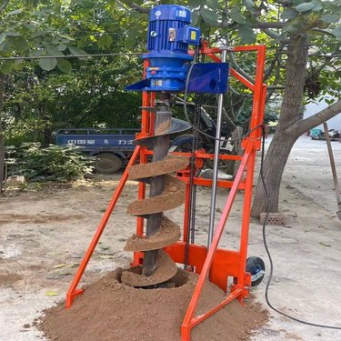 电动地基打桩机 15米房屋加固注浆钻孔机 支架式管桩芯掏土机