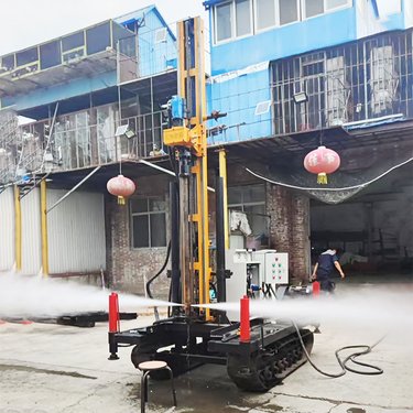 高速公路加固橡胶履带钻机 高度4米4单管管可用