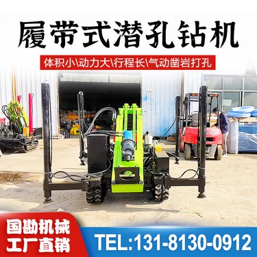 履带光伏打桩机 打钢管桩地钉设备 坡面螺旋打孔高低支腿潜孔钻机