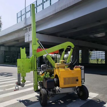 护栏打桩机公路多功能钻机打拔钻孔一体机器