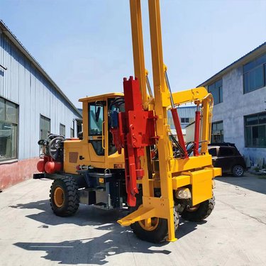 护栏打桩机公路多功能钻机道路液压钻孔机打拔钻一体机