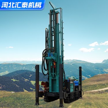 直斜式HT350型履带式水气两用钻机 机械顶驱式气动钻井机