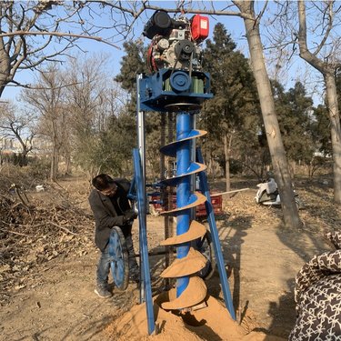 创丰灌注桩引孔钻机 铁路路基加固500mm直径钻5米 柴油三相电轻便款