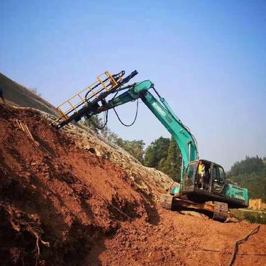 挖改液压凿岩机 建筑工地钻孔机 挖改光伏打桩机 中德