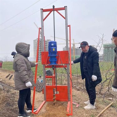 房屋地基注浆钻孔机 创丰CF5Q电动楼房加固引孔钻机长螺旋20米打洞