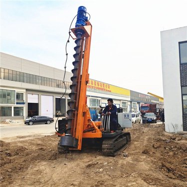 建筑地基履带锚杆钻机 混凝土光伏打桩机 小型防汛螺旋钻孔机