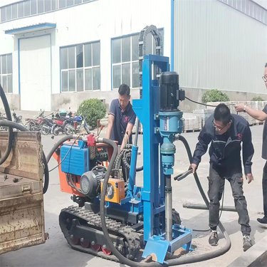 全液压房屋基础加固钻孔机 地基注浆打眼设备履带行走